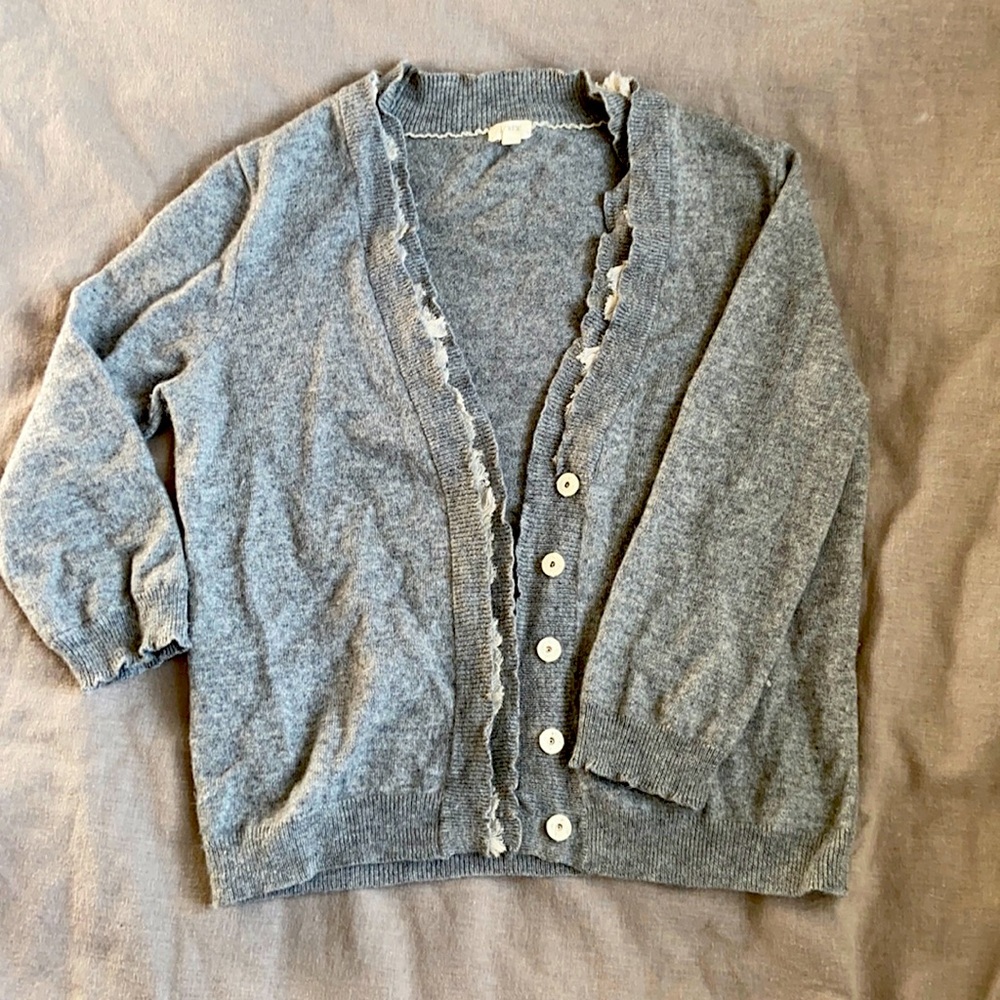 JCrew cropped 3/4 sleeve Cardigan